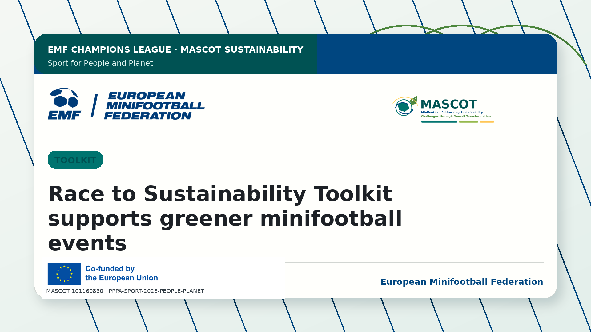 Race to Sustainability Toolkit supports greener minifootball events